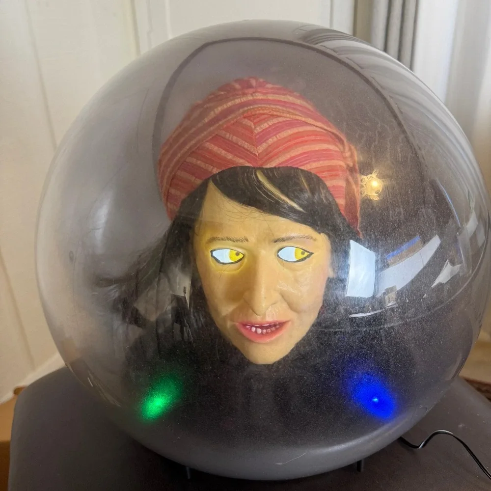 Gemmy Spirit Ball Boule Magique Fortune Teller Animated Halloween Prop 14